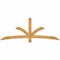Ekena Millwork Davenport Rough Sawn Timber Gable Bracket, Western Red Cedar, 84"W x 31"H x 2"D x 4"F, 9/12 Pitch GBW084X31X0204DAV00RWR - alternate 1